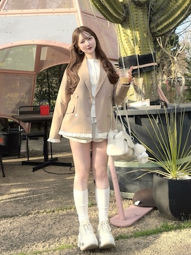 「U.S. POLO ASSN.（ユーエスポロアッスン）のアイテム」を使った、mayu さん（レディース・155cm）の春コーディネート