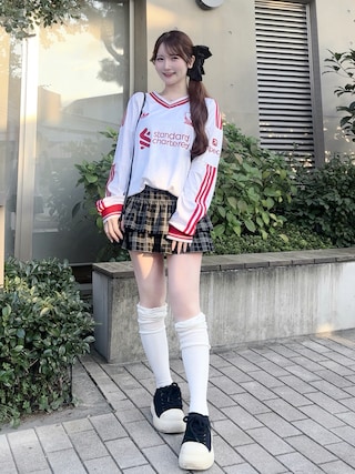 「Heather(ヘザー)のシアーキリカエリブSOX 964396(ソックス/靴下)」を使った、mayu さん(レディース・155cm)の秋コーディネート
