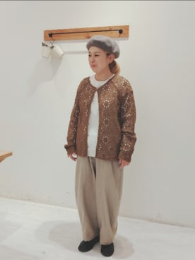 「Samansa Mos2（サマンサ モスモス）のエッグパンツ（その他パンツ）」を使った、Yukiko Katoさん（レディース・158cm）の秋コーディネート