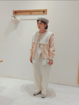 「アイテム（ドレスシューズ、ベージュ系）」を使った、Yukiko Katoさん（レディース・158cm）の春コーディネート