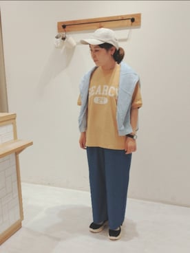 「Samansa Mos2（サマンサ モスモス）のアイテム（キャップ）」を使った、Yukiko Katoさん（レディース・158cm）の春コーディネート