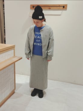 「Samansa Mos2 blue（サマンサモスモスブルー）のアイテム（帽子）」を使った、Yukiko Katoさん（レディース・158cm）の冬コーディネート