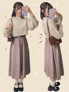 𝕞𝕚𝕔𝕒𝕒𝕒 🇹🇼さん(レディース・162cm)の秋コーディネート