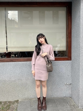 「MERCURYDUO（マーキュリーデュオ）のアイテム（ワンピース/ドレス）」を使った、𝕞𝕚𝕔𝕒𝕒𝕒 🇹🇼さん（レディース・162cm）の冬コーディネート