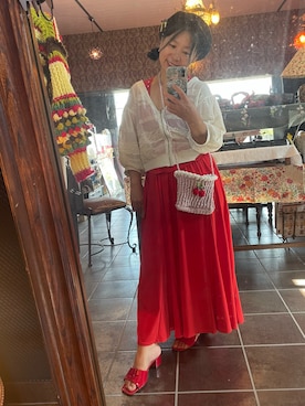 「NICE CLAUP（ナイスクラップ）のアイテム」を使った、キョウコさん（レディース・151cm）の夏コーディネート