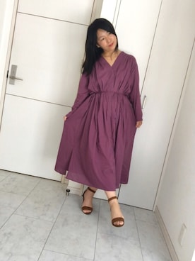 「アイテム（ワンピース/ドレス）」を使った、こちょこちょキョウコさん（レディース・151cm・40代）の夏コーディネート
