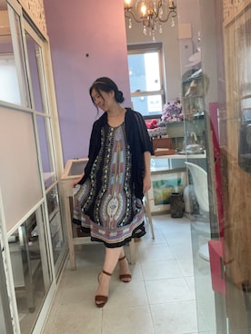 「アイテム（ワンピース/ドレス）」を使った、こちょこちょキョウコさん（レディース・151cm・40代）の夏コーディネート