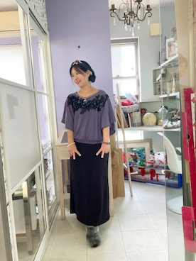 「アイテム（ワンピース/ドレス）」を使った、こちょこちょキョウコさん（レディース・151cm・40代）の秋コーディネート