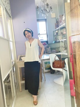 「アイテム（ワンピース/ドレス）」を使った、こちょこちょキョウコさん（レディース・151cm・40代）の夏コーディネート