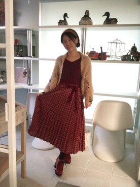 「アイテム（ワンピース/ドレス）」を使った、こちょこちょキョウコさん（レディース・151cm・40代）の冬コーディネート