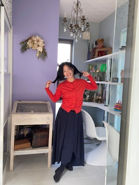 「Marilyn Moon（マリリンムーン）のアイテム」を使った、こちょこちょキョウコさん（レディース・151cm）の春コーディネート