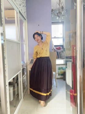 「axes femme（アクシーズファム）のアイテム（サンダル）」を使った、こちょこちょキョウコさん（レディース・151cm）の夏コーディネート