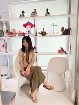 「muse muse（ミューズミューズ）のアイテム」を使った、こちょこちょキョウコさん（レディース・151cm）の春コーディネート