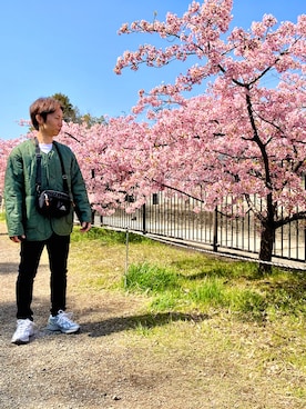 「GREGORY（グレゴリー）のアイテム」を使った、Atsuさん（メンズ・159cm）の春コーディネート