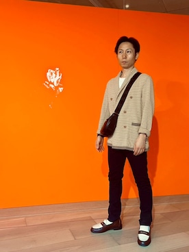 「アイテム（バッグ）」を使った、Atsuさん（メンズ・159cm）の秋コーディネート