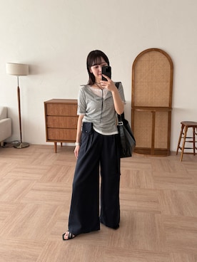 「Kastane（カスタネ）のアイテム」を使った、mahoさん（レディース・159cm）の夏コーディネート
