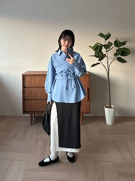 「ODETTE E ODILE（オデットエオディール）のアイテム」を使った、mahoさん（レディース・159cm）の春コーディネート