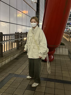 「シティーボーイ」｜「アイテム（その他アウター）」を使った、mahoさん（レディース・159cm）の冬コーディネート