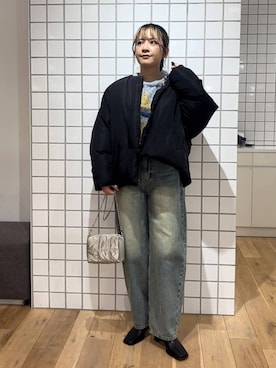 「SENSE OF PLACE by URBAN RESEARCH（センスオブプレイスバイアーバンリサーチ）のニュアンスパターンラメセーター（ニット/セーター）」を使った、ナギサさん（レディース・160cm）の秋コーディネート