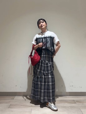 「イエべ秋」｜ナギサさん（レディース・160cm）の夏コーディネート