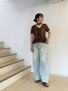 「イエべ秋」｜ナギサさん（レディース・160cm）の夏コーディネート