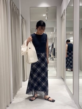 「SENSE OF PLACE by URBAN RESEARCH（センスオブプレイスバイアーバンリサーチ）のアイテム（ジャケット/アウター）」を使った、ナギサさん（レディース・160cm）の夏コーディネート