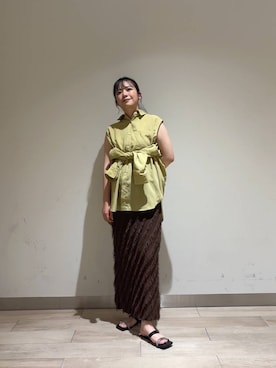 「イエべ秋」｜ナギサさん（レディース・160cm）の夏コーディネート