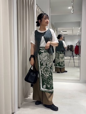 「骨格ストレート」｜「アイテム（財布/小物）」を使った、ナギサさん（レディース・160cm）の夏コーディネート