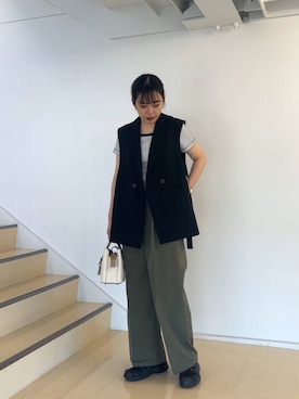 「イエべ秋」｜ナギサさん（レディース・160cm）の夏コーディネート
