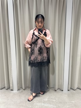 「SENSE OF PLACE by URBAN RESEARCH（センスオブプレイスバイアーバンリサーチ）のアイテム（サンダル）」を使った、ナギサさん（レディース・160cm）の秋コーディネート