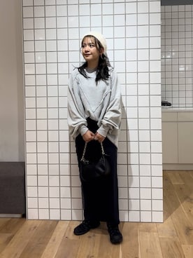 「SMELLY（スメリー）のシャギービーニー（ニットキャップ/ビーニー）」を使った、ナギサさん（レディース・160cm）の秋コーディネート