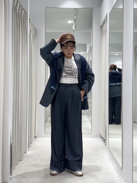 「アイテム（その他アウター）」を使った、ナギサさん（レディース・160cm）の秋コーディネート