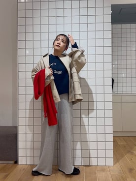 「アイテム（カバーオール）」を使った、ナギサさん（レディース・160cm）の冬コーディネート