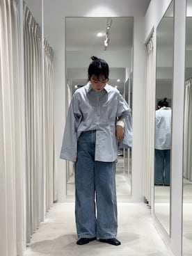 「秋のシャツ着こなし術」｜ナギサさん（レディース・160cm）の秋コーディネート