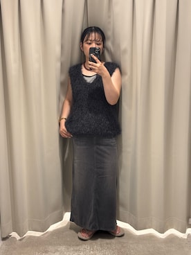 「SMELLY(スメリー)のステンレスカラーボールビーズネックレス(ネックレス、レッド系)」を使った、ナギサさん(レディース・160cm)の夏コーディネート