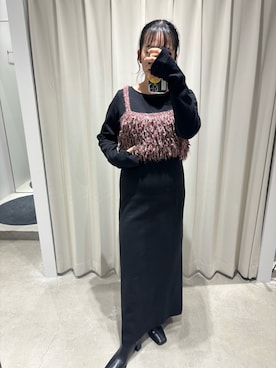 「アイテム（キャミソール、レッド系）」を使った、ナギサさん（レディース・160cm）の秋コーディネート