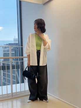 「SENSE OF PLACE by URBAN RESEARCH（センスオブプレイスバイアーバンリサーチ）のメタリックポインテッドシューズ（パンプス）」を使った、ナギサさん（レディース・160cm）の春コーディネート