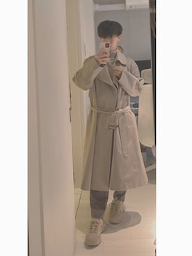 「Lui's（ルイス）のアイテム（トレンチコート）」を使った、YUYAさん（メンズ・166cm）の春コーディネート