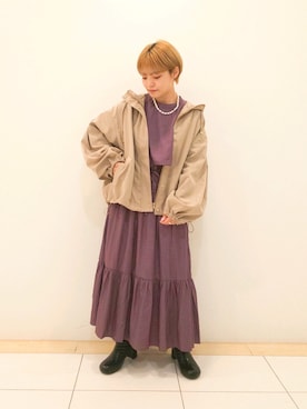 「ELENCARE DUE（エレンカーレデュエ）のアイテム（ワンピース/ドレス）」を使った、◎saki◎さん（レディース・150cm）の秋コーディネート