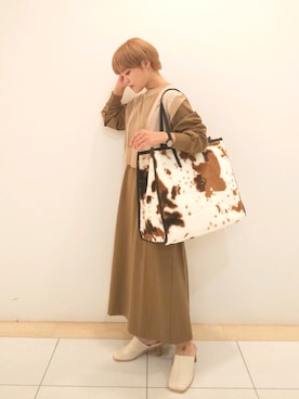 「カウ柄」｜◎saki◎さん（レディース・150cm）の秋コーディネート