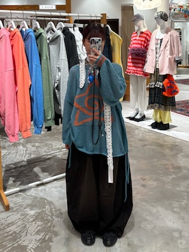 「アイテム（パンツ）」を使った、華愛さん（レディース・149cm）の秋コーディネート