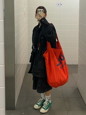 「アイテム（ソックス/靴下）」を使った、華愛さん（レディース・149cm）の冬コーディネート