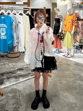 「CIAOPANIC（チャオパニック）のアイテム」を使った、華愛さん（レディース・149cm）の秋コーディネート