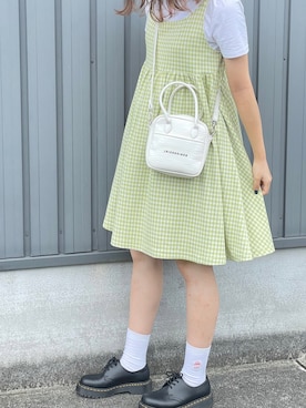 「Little sunny bite（リトルサニーバイト）のアイテム（ワンピース/ドレス）」を使った、sayuさん（レディース・163cm）の秋コーディネート