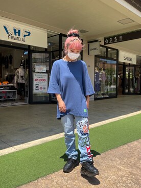「MAGIC STICK（マジックスティック）のアイテム」を使った、yunaさん（レディース・155cm）の夏コーディネート