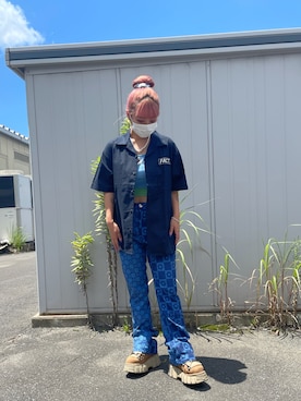 「FACT.（ファクト）のアイテム」を使った、yunaさん（レディース・155cm）の夏コーディネート