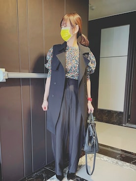 「通勤穿搭」｜「アイテム（バッグ）」を使った、米米さん（レディース・163cm）の冬コーディネート