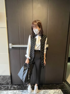 「通勤穿搭」｜「アイテム（ハンドバッグ）」を使った、米米さん（レディース・163cm）の秋コーディネート