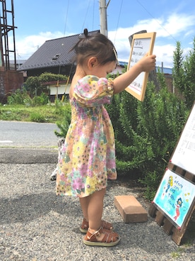 「Salt-Water（ソルトウォーター）のアイテム」を使った、COCOHAさん（キッズ・80cm）の夏コーディネート