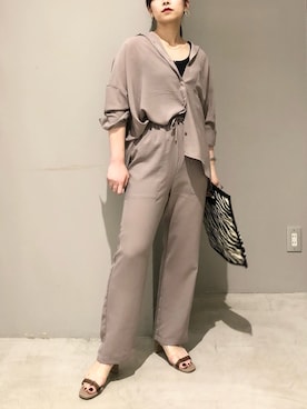 「レプシィム(LEPSIM)」｜「アイテム（トートバッグ）」を使った、エムアイさん（レディース・162cm）の夏コーディネート